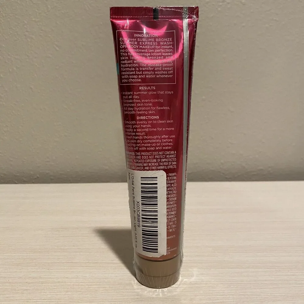 L’Oréal New SUBLIME BRONZE Summer Express‎ Wash-off Body Makeup Lotion-Light